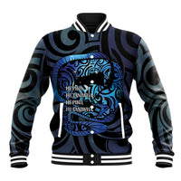 Tuna Eel New Zealand Matariki Baseball Jacket He Piko He Taniwha Maori Pattern LT14 Unisex Purple - Polynesian Pride