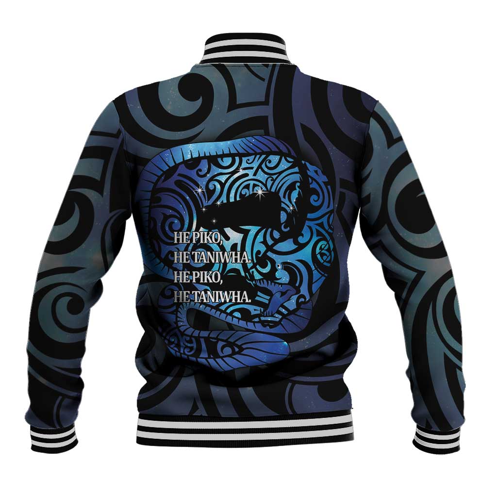 Tuna Eel New Zealand Matariki Baseball Jacket He Piko He Taniwha Maori Pattern LT14 - Polynesian Pride