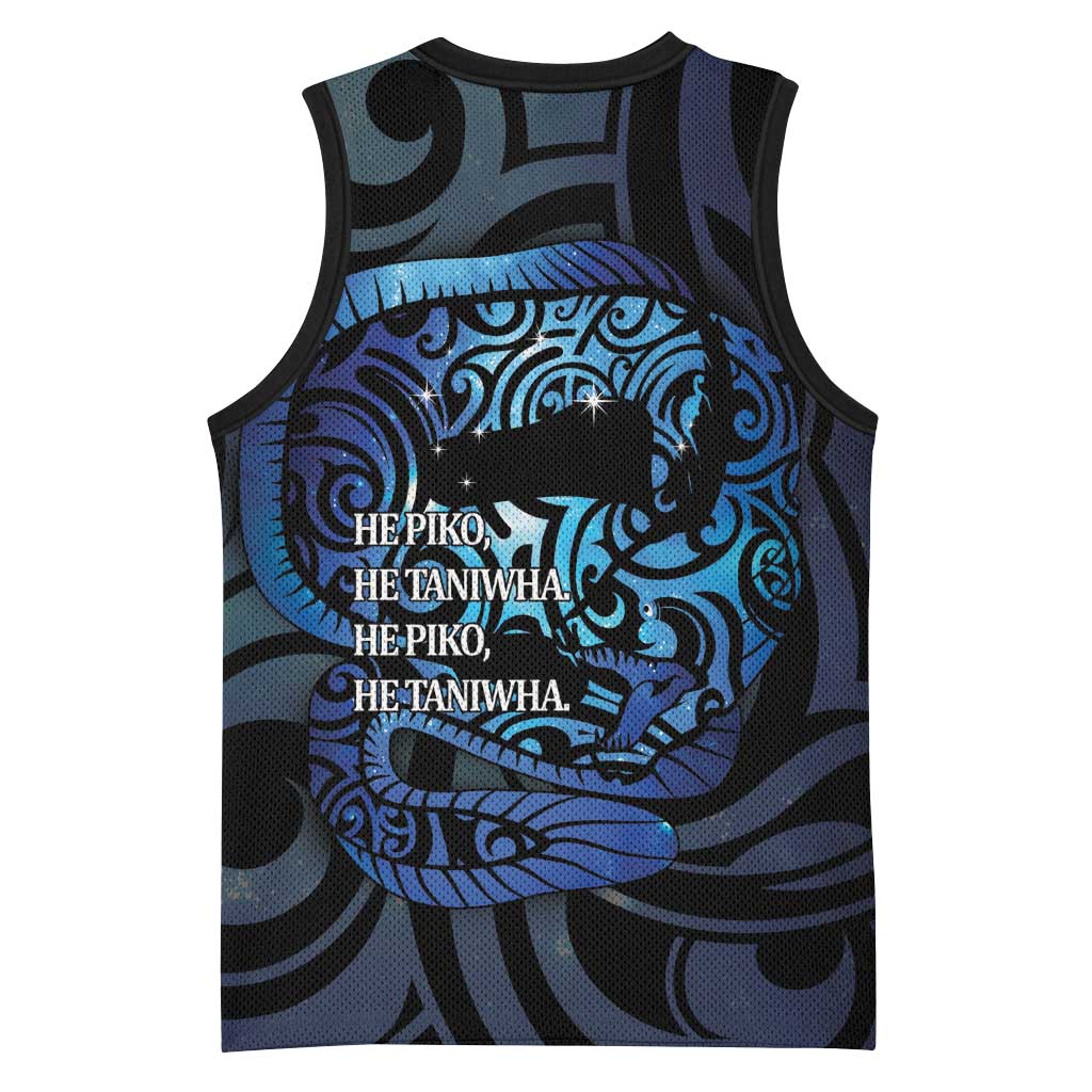 Tuna Eel New Zealand Matariki Basketball Jersey He Piko He Taniwha Maori Pattern LT14 - Polynesian Pride