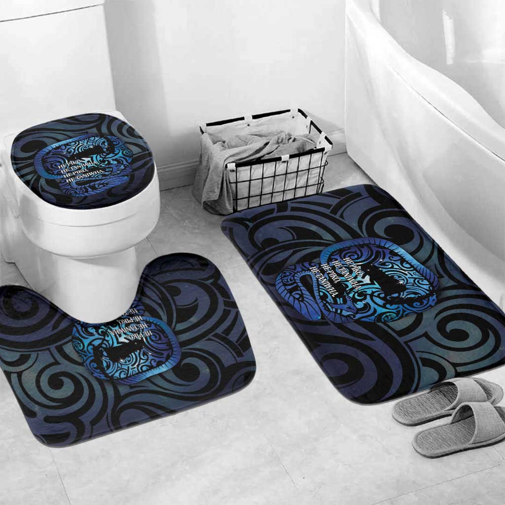Tuna Eel New Zealand Matariki Bathroom Set He Piko He Taniwha Maori Pattern LT14 Mat Set Only (3 pcs) One Size Purple - Polynesian Pride