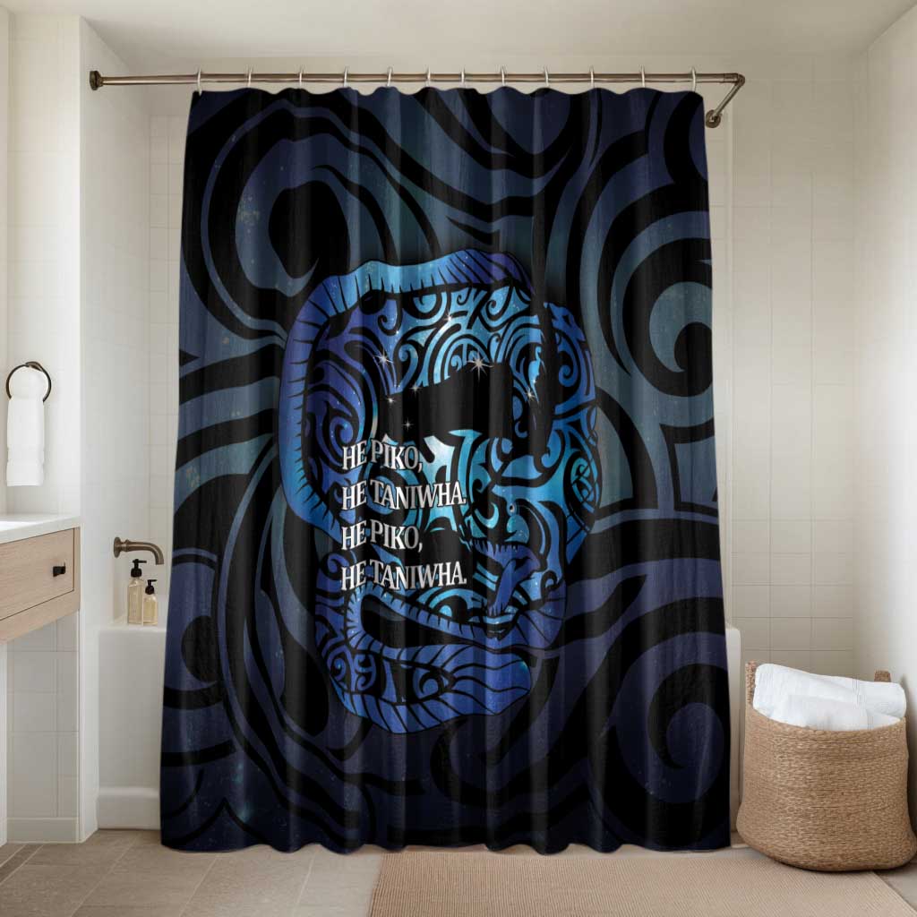 Tuna Eel New Zealand Matariki Bathroom Set He Piko He Taniwha Maori Pattern LT14 Shower Curtain Only Purple - Polynesian Pride