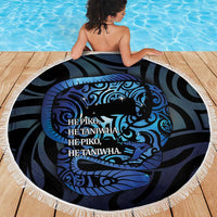 Tuna Eel New Zealand Matariki Beach Blanket He Piko He Taniwha Maori Pattern