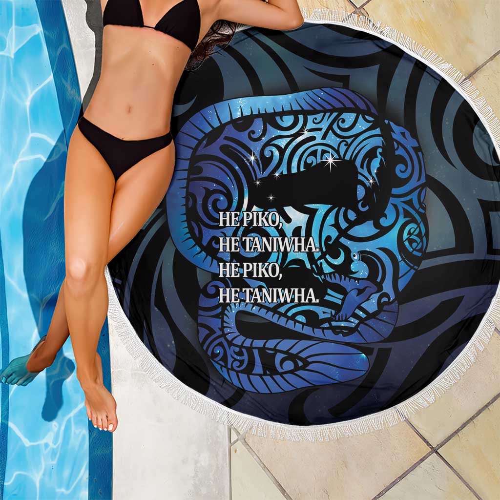 Tuna Eel New Zealand Matariki Beach Blanket He Piko He Taniwha Maori Pattern