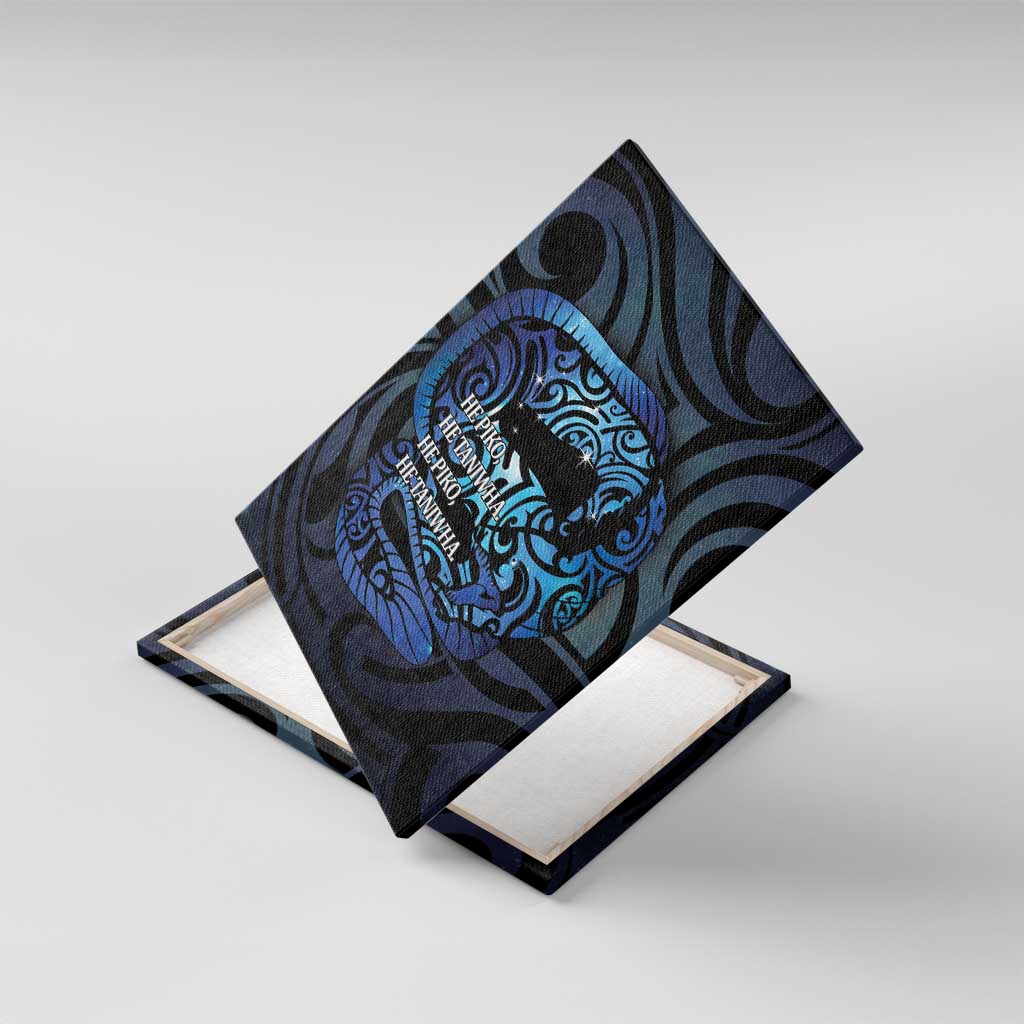 Tuna Eel New Zealand Matariki Canvas Wall Art He Piko He Taniwha Maori Pattern LT14 With Frame Purple - Polynesian Pride