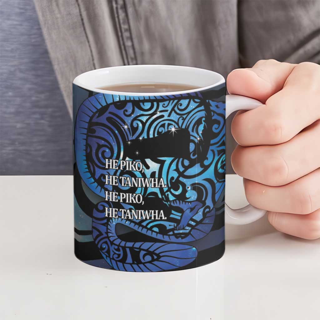 Tuna Eel New Zealand Matariki Ceramic Mug He Piko He Taniwha Maori Pattern LT14 - Polynesian Pride