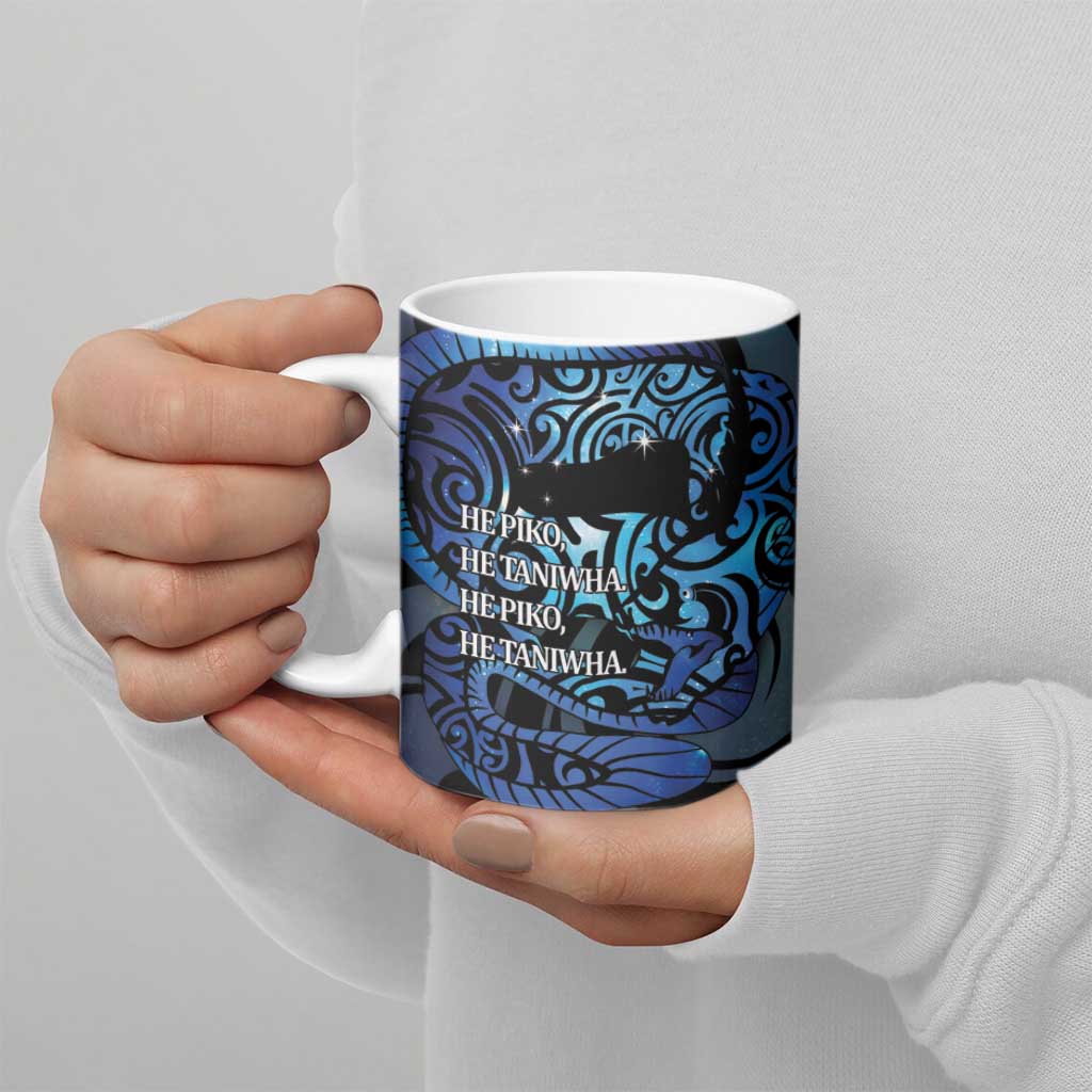 Tuna Eel New Zealand Matariki Ceramic Mug He Piko He Taniwha Maori Pattern LT14 - Polynesian Pride