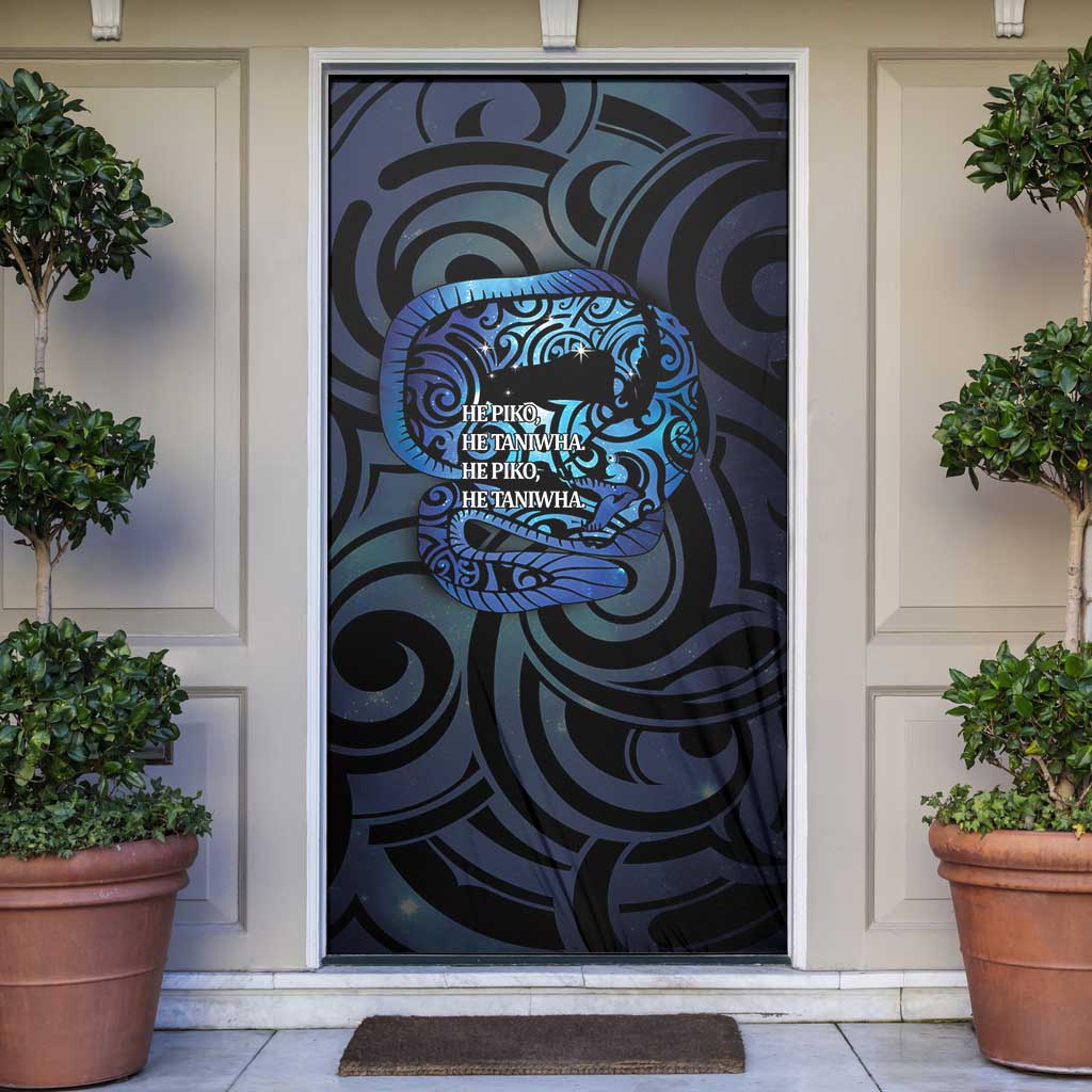Tuna Eel New Zealand Matariki Door Cover He Piko He Taniwha Maori Pattern