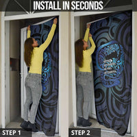 Tuna Eel New Zealand Matariki Door Cover He Piko He Taniwha Maori Pattern LT14 - Polynesian Pride