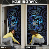 Tuna Eel New Zealand Matariki Door Cover He Piko He Taniwha Maori Pattern LT14 - Polynesian Pride