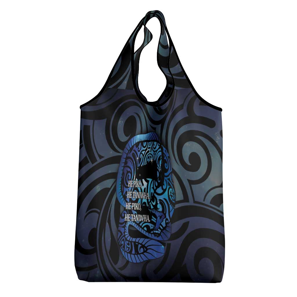 Tuna Eel New Zealand Matariki Grocery Bag He Piko He Taniwha Maori Pattern LT14 - Polynesian Pride
