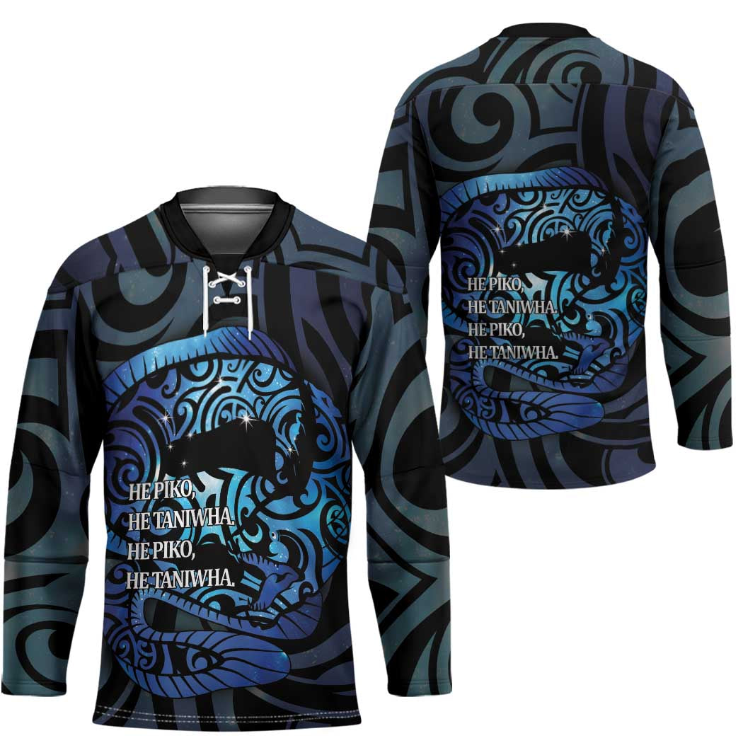 Tuna Eel New Zealand Matariki Hockey Jersey He Piko He Taniwha Maori Pattern LT14 - Polynesian Pride