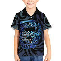Tuna Eel New Zealand Matariki Kid Hawaiian Shirt He Piko He Taniwha Maori Pattern