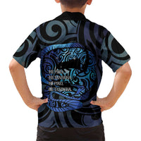 Tuna Eel New Zealand Matariki Kid Hawaiian Shirt He Piko He Taniwha Maori Pattern