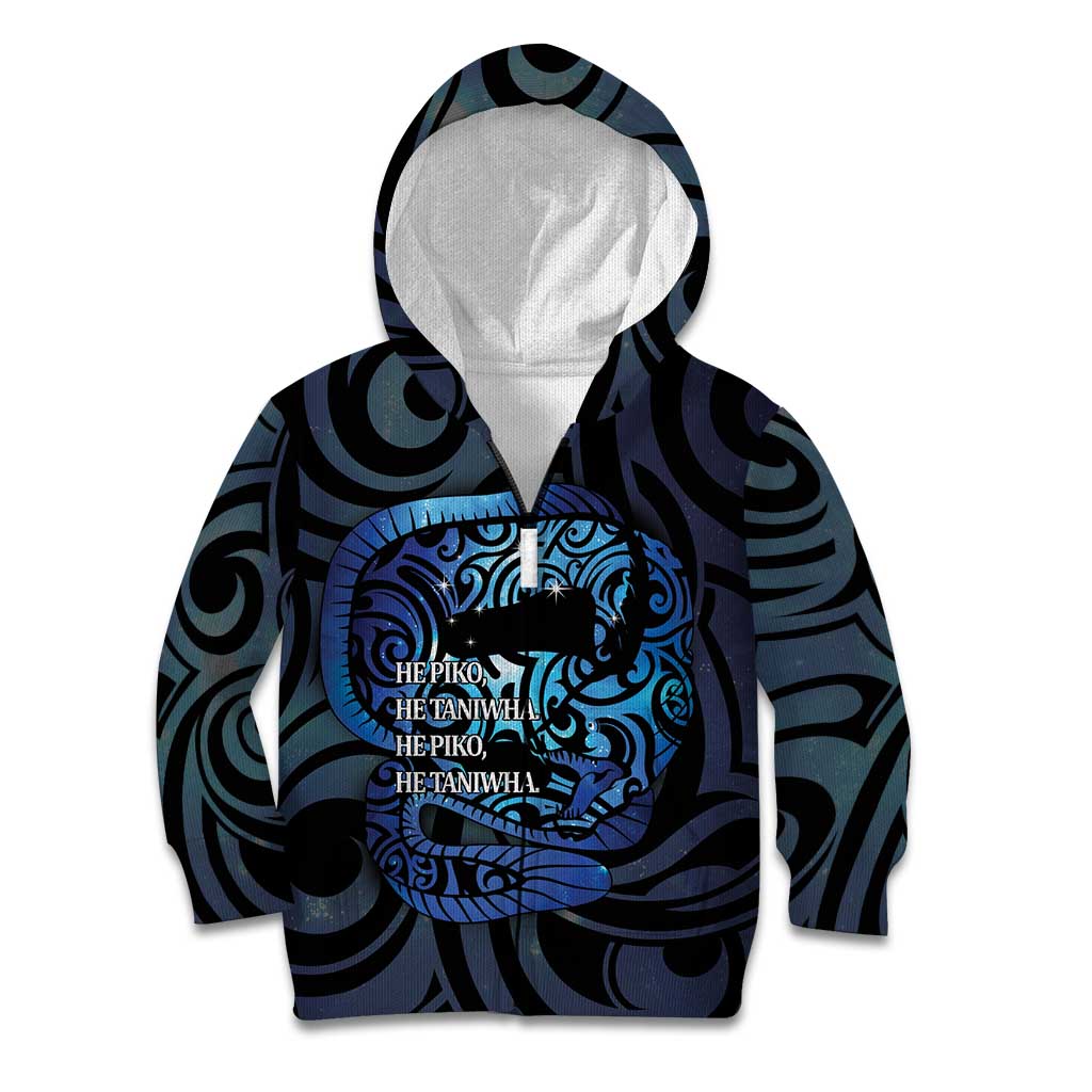 Tuna Eel New Zealand Matariki Kid Hoodie He Piko He Taniwha Maori Pattern LT14 Zip Hoodie Purple - Polynesian Pride