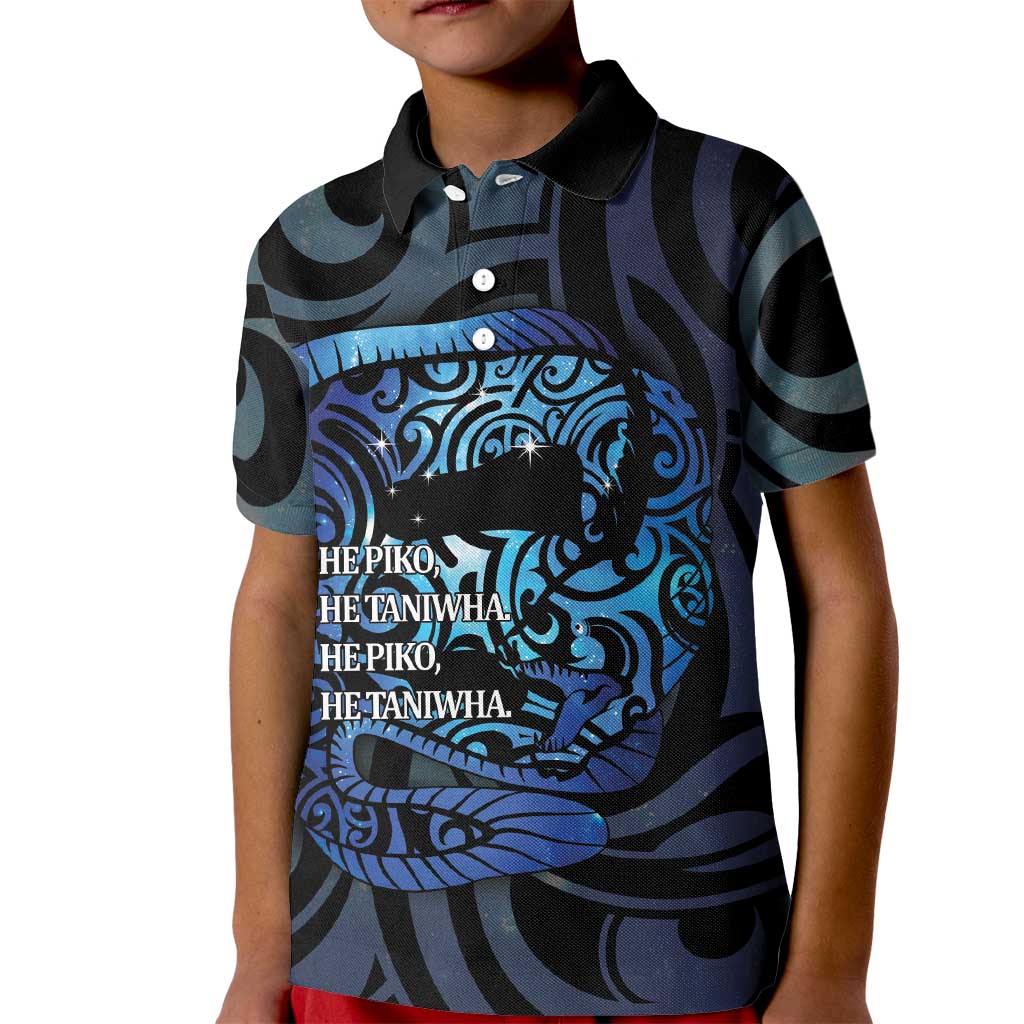 Tuna Eel New Zealand Matariki Kid Polo Shirt He Piko He Taniwha Maori Pattern LT14 Kid Purple - Polynesian Pride