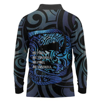 Tuna Eel New Zealand Matariki Long Sleeve Polo Shirt He Piko He Taniwha Maori Pattern LT14 - Polynesian Pride