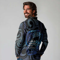 Tuna Eel New Zealand Matariki Long Sleeve Polo Shirt He Piko He Taniwha Maori Pattern LT14 - Polynesian Pride