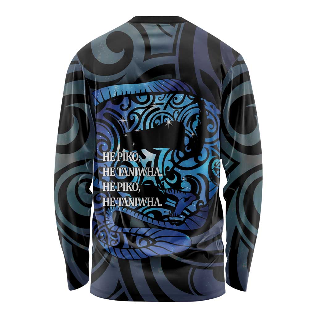 Tuna Eel New Zealand Matariki Long Sleeve Shirt He Piko He Taniwha Maori Pattern LT14 - Polynesian Pride