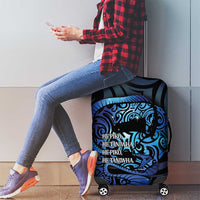 Tuna Eel New Zealand Matariki Luggage Cover He Piko He Taniwha Maori Pattern LT14 - Polynesian Pride