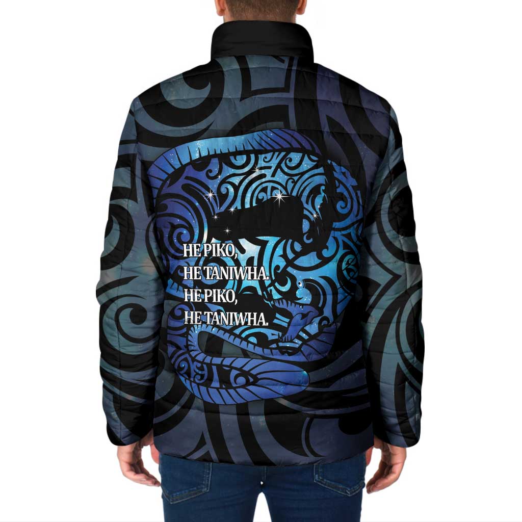 Tuna Eel New Zealand Matariki Padded Jacket He Piko He Taniwha Maori Pattern LT14 - Polynesian Pride
