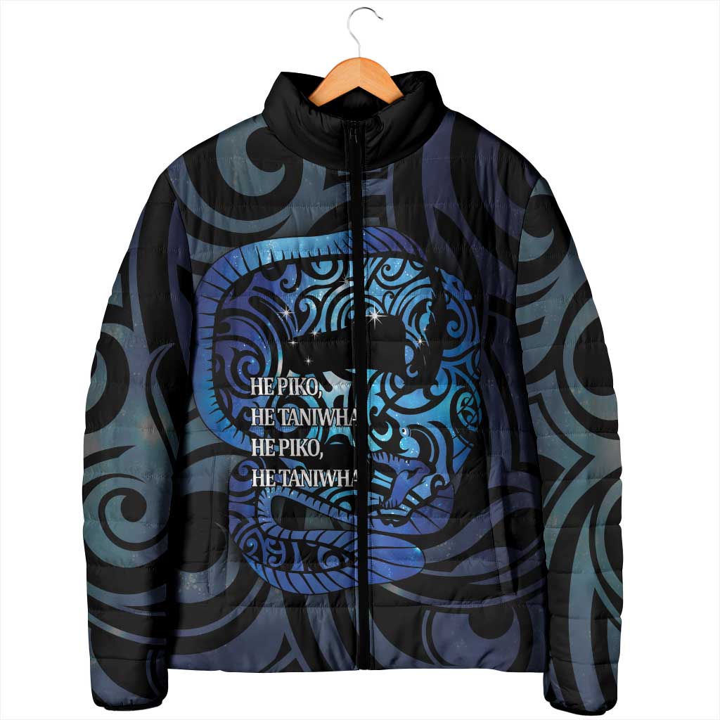 Tuna Eel New Zealand Matariki Padded Jacket He Piko He Taniwha Maori Pattern LT14 - Polynesian Pride