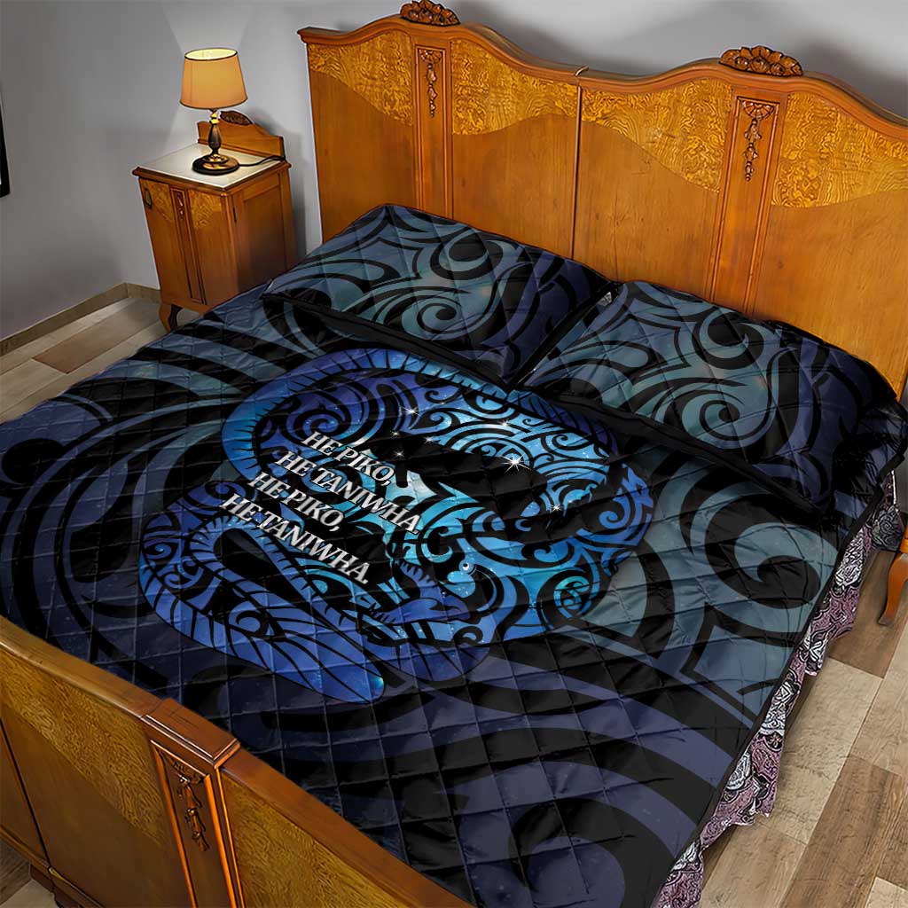 Tuna Eel New Zealand Matariki Quilt Bed Set He Piko He Taniwha Maori Pattern LT14 - Polynesian Pride
