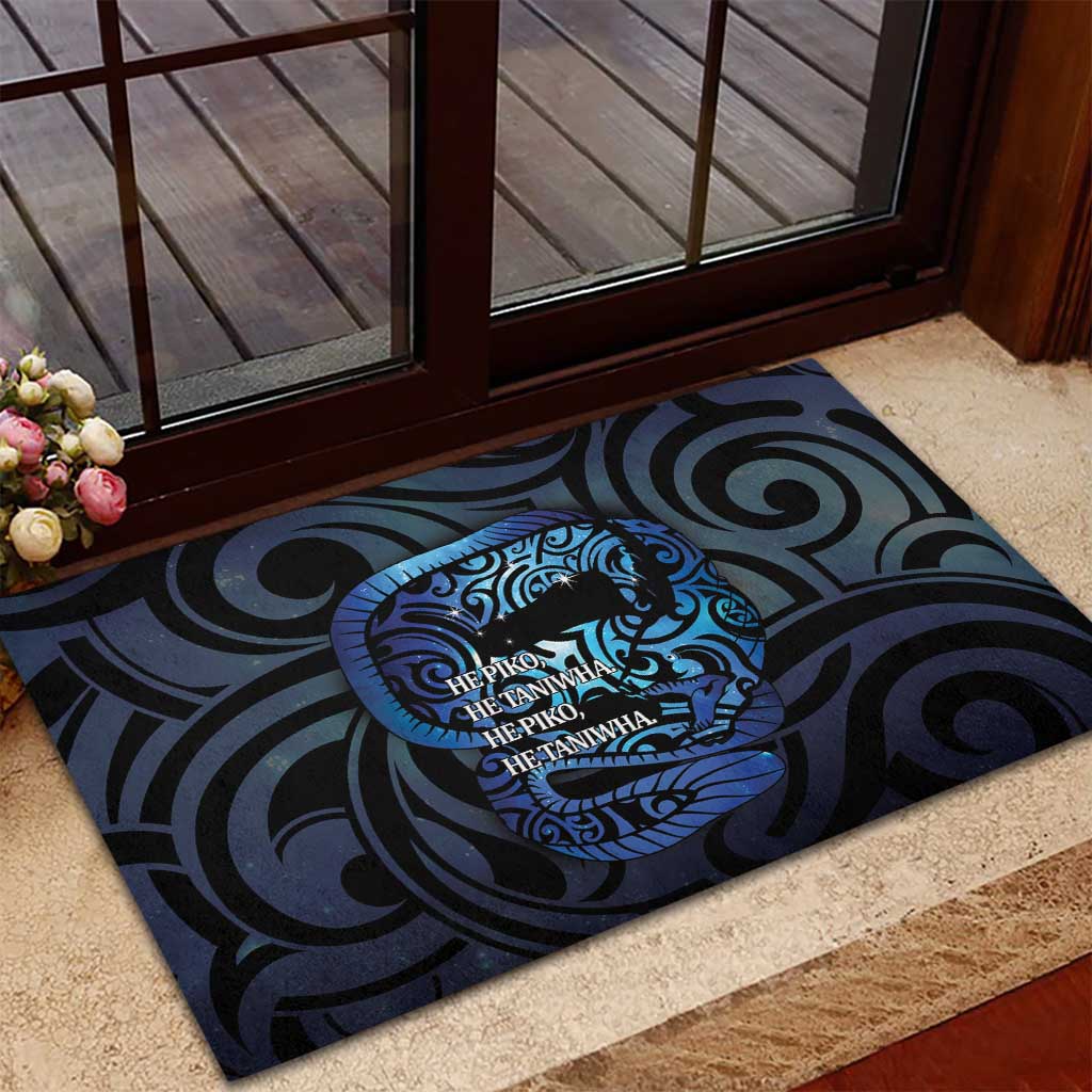 Tuna Eel New Zealand Matariki Rubber Doormat He Piko He Taniwha Maori Pattern