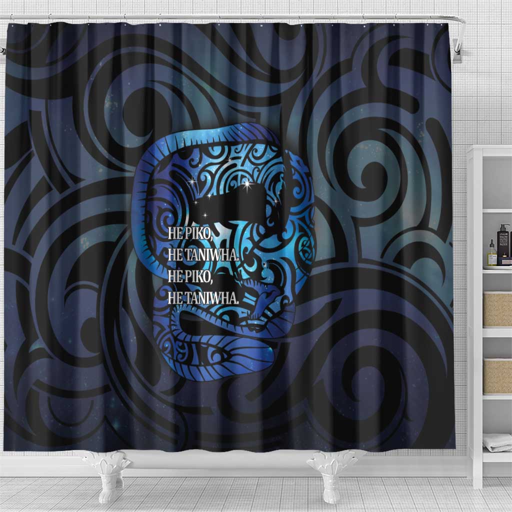 Tuna Eel New Zealand Matariki Shower Curtain He Piko He Taniwha Maori Pattern LT14 - Polynesian Pride