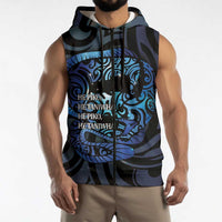 Tuna Eel New Zealand Matariki Sleeveless Zip Hoodie He Piko He Taniwha Maori Pattern LT14 - Polynesian Pride