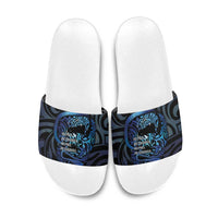 Tuna Eel New Zealand Matariki Slide Sandals He Piko He Taniwha Maori Pattern LT14 Purple - Polynesian Pride