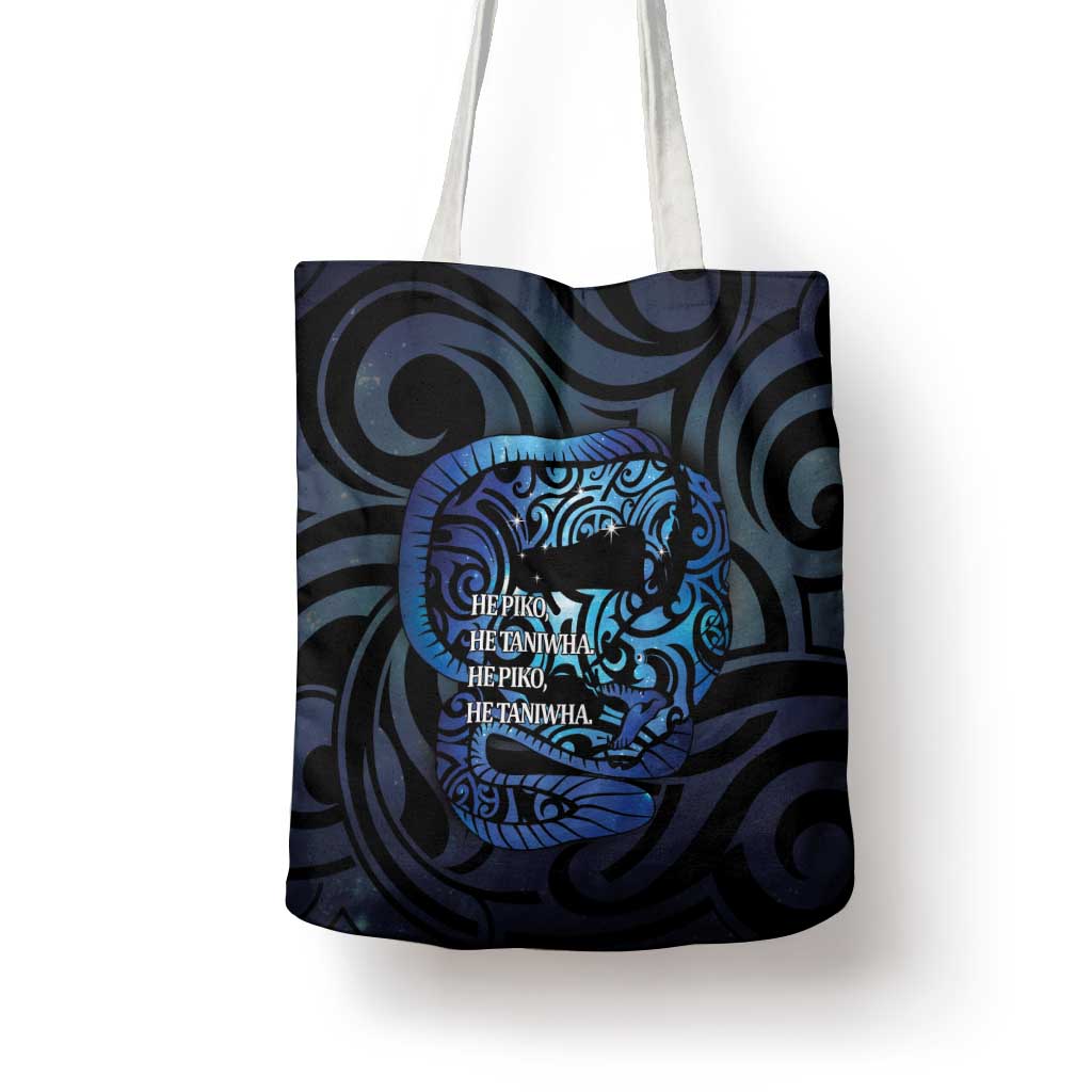 Tuna Eel New Zealand Matariki Tote Bag He Piko He Taniwha Maori Pattern LT14 - Polynesian Pride