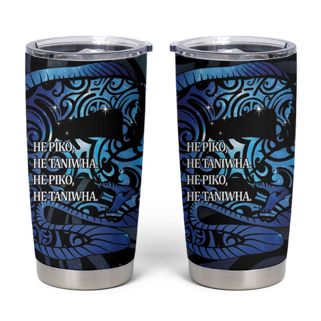 Tuna Eel New Zealand Matariki Tumbler Cup He Piko He Taniwha Maori Pattern LT14 Purple - Polynesian Pride