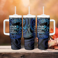 Tuna Eel New Zealand Matariki Tumbler With Handle He Piko He Taniwha Maori Pattern LT14 - Polynesian Pride