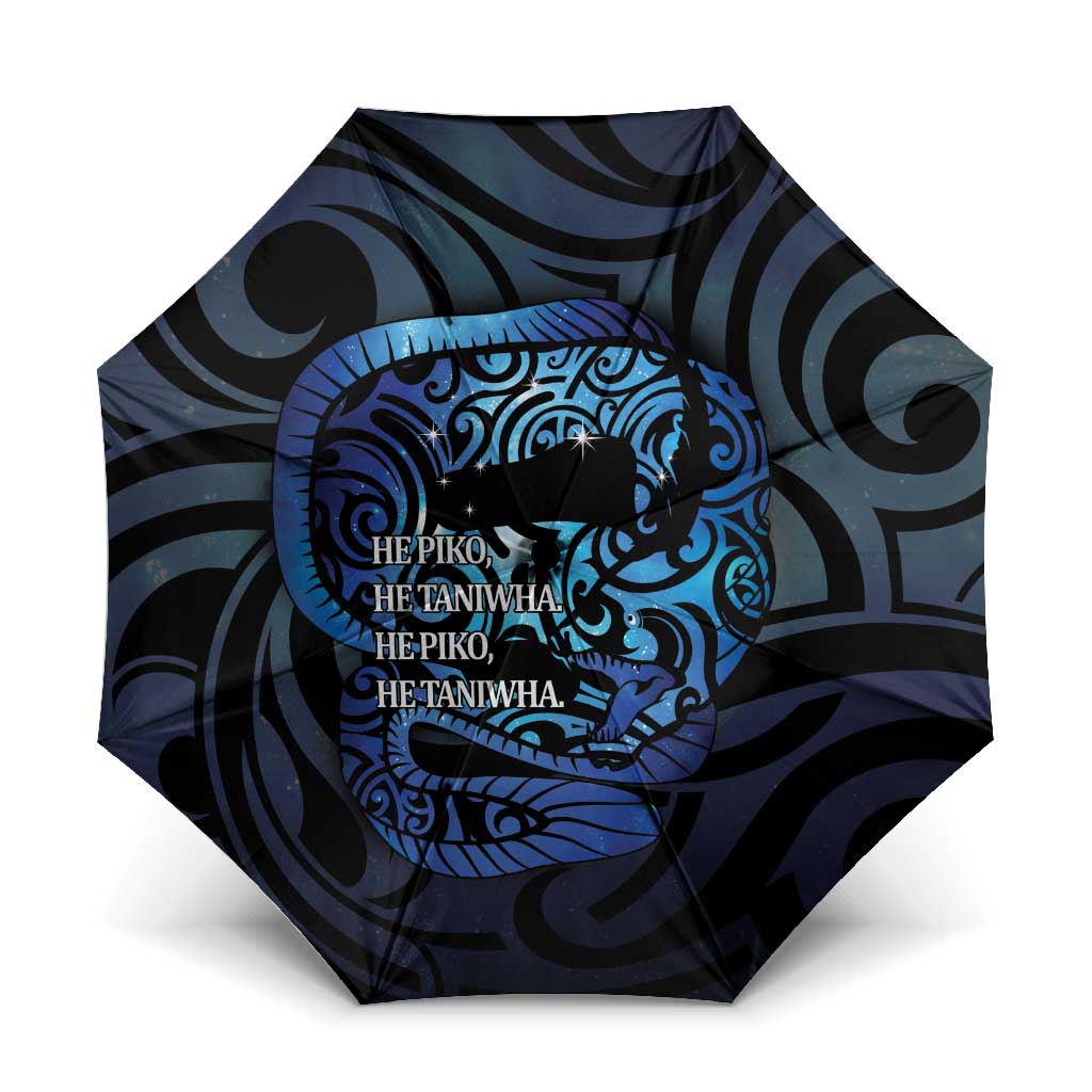 Tuna Eel New Zealand Matariki Umbrella He Piko He Taniwha Maori Pattern LT14 One Size Folded 11.42 inch Opened Diameter 37.4 inch Purple - Polynesian Pride