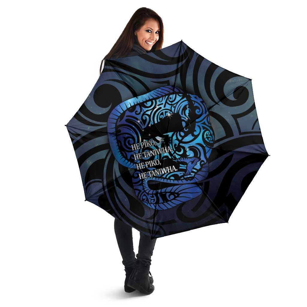 Tuna Eel New Zealand Matariki Umbrella He Piko He Taniwha Maori Pattern LT14 - Polynesian Pride