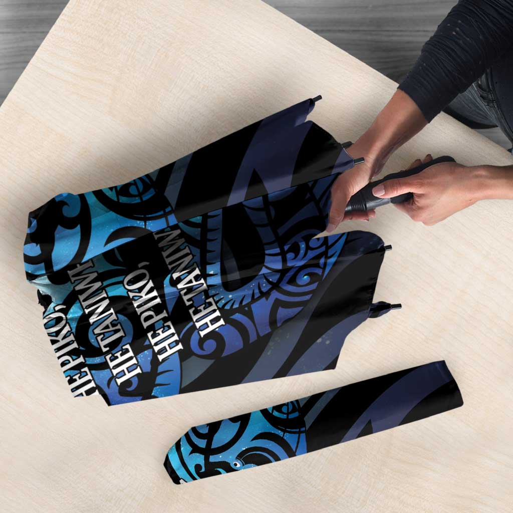 Tuna Eel New Zealand Matariki Umbrella He Piko He Taniwha Maori Pattern LT14 - Polynesian Pride