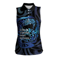 Tuna Eel New Zealand Matariki Women Sleeveless Polo Shirt He Piko He Taniwha Maori Pattern