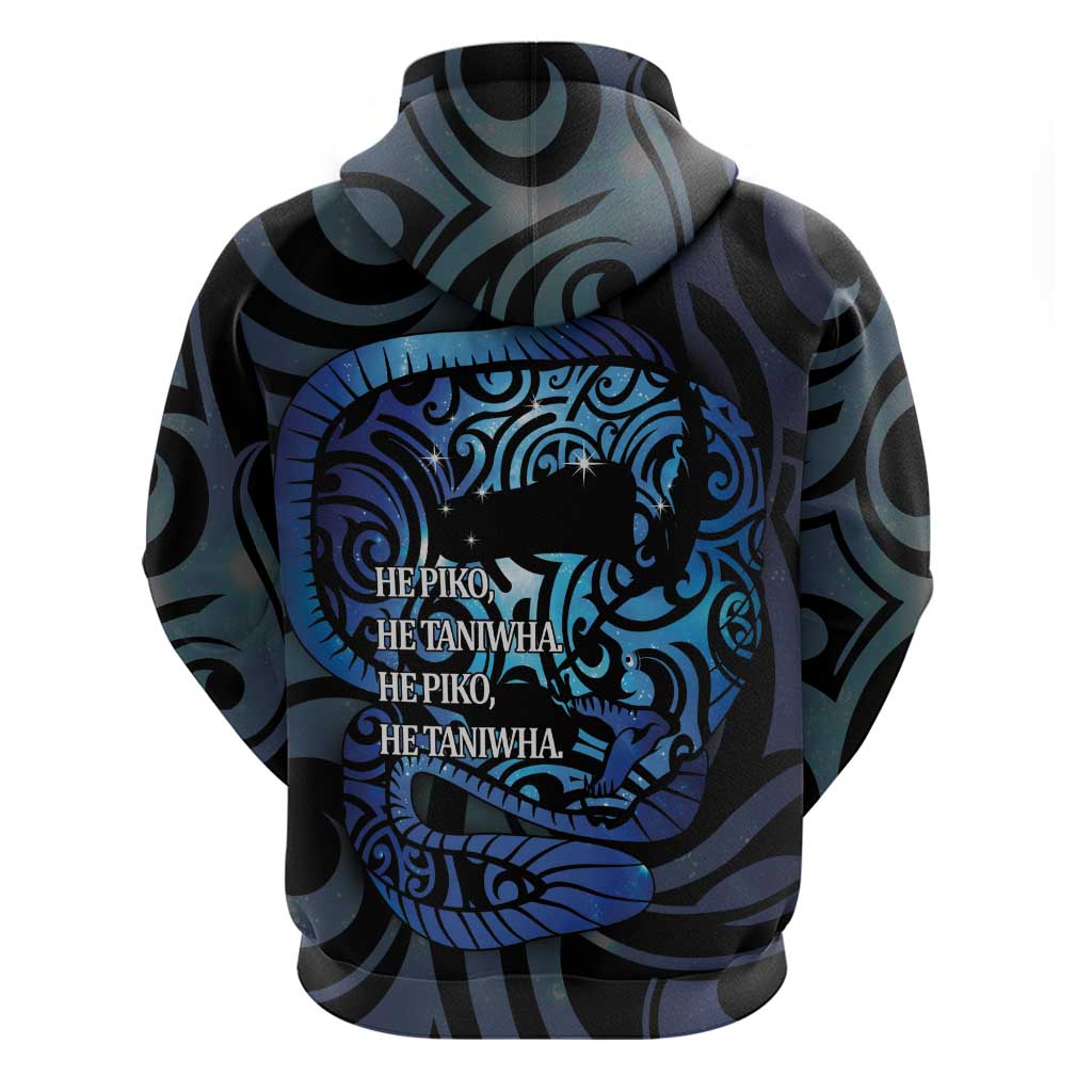 Tuna Eel New Zealand Matariki Zip Hoodie He Piko He Taniwha Maori Pattern LT14 - Polynesian Pride