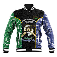 Personalised South Sea Islanders National Recognition Day Baseball Jacket Australia Aboriginal Vanuatu Pig Tusk LT14 Unisex Black - Polynesian Pride