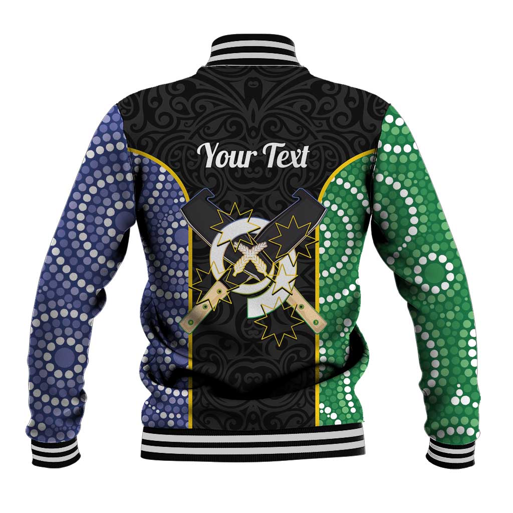 Personalised South Sea Islanders National Recognition Day Baseball Jacket Australia Aboriginal Vanuatu Pig Tusk LT14 - Polynesian Pride