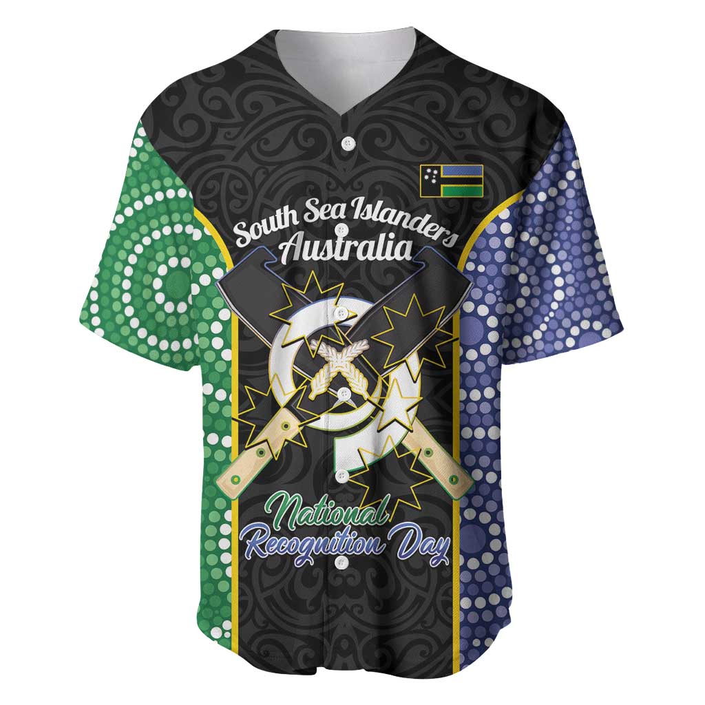 Personalised South Sea Islanders National Recognition Day Baseball Jersey Australia Aboriginal Vanuatu Pig Tusk