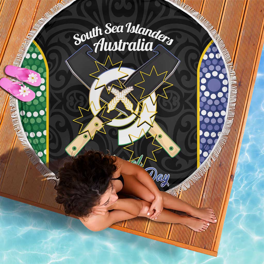 South Sea Islanders National Recognition Day Beach Blanket Australia Aboriginal Vanuatu Pig Tusk LT14 - Polynesian Pride