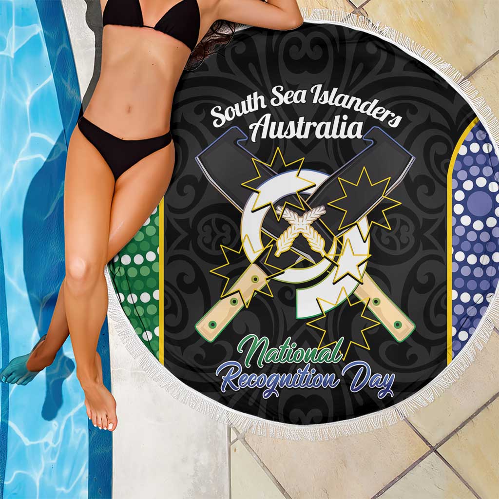 South Sea Islanders National Recognition Day Beach Blanket Australia Aboriginal Vanuatu Pig Tusk LT14 - Polynesian Pride