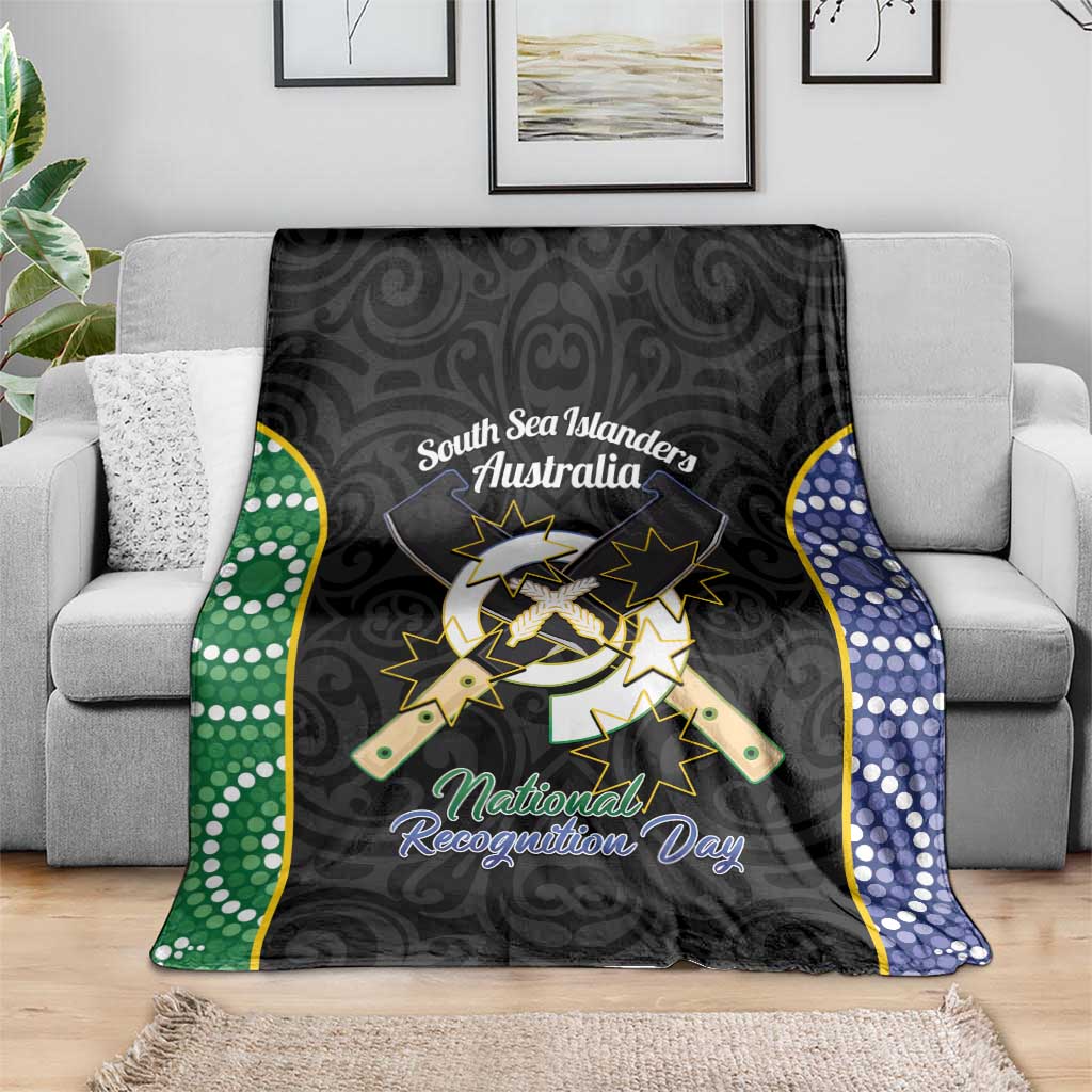 Personalised South Sea Islanders National Recognition Day Blanket Australia Aboriginal Vanuatu Pig Tusk