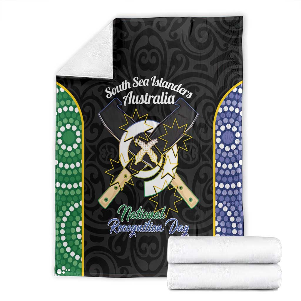 Personalised South Sea Islanders National Recognition Day Blanket Australia Aboriginal Vanuatu Pig Tusk