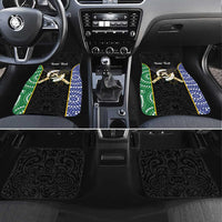 Personalised South Sea Islanders National Recognition Day Car Mats Australia Aboriginal Vanuatu Pig Tusk LT14 Set 4pcs Black - Polynesian Pride
