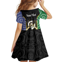 Personalised South Sea Islanders National Recognition Day Family Matching Short Sleeve Bodycon Dress and Hawaiian Shirt Australia Aboriginal Vanuatu Pig Tusk