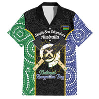 Personalised South Sea Islanders National Recognition Day Family Matching Short Sleeve Bodycon Dress and Hawaiian Shirt Australia Aboriginal Vanuatu Pig Tusk