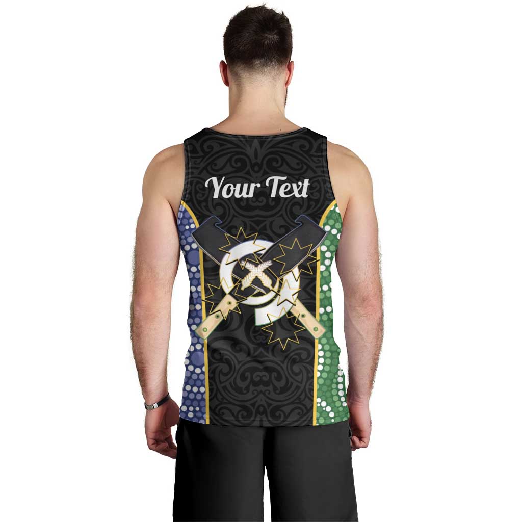 Personalised South Sea Islanders National Recognition Day Men Tank Top Australia Aboriginal Vanuatu Pig Tusk LT14 - Polynesian Pride
