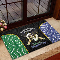 South Sea Islanders National Recognition Day Rubber Doormat Australia Aboriginal Vanuatu Pig Tusk LT14 - Polynesian Pride